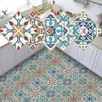 30Pcs PVC Waterproof Self-Adhesive Wall Stickers Moroccan Style Furniture Kitchen Bathroom Floor Decorative Tile Stickers