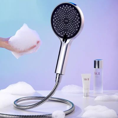 130Mm Large Panel Handheld Shower Head Two Water Outlet Modes Adjustable Starry Night Style Pressurized Water Saving Nozzle Showerheads