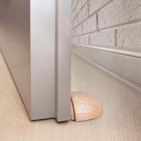 Wooden Silent Doorstop Door Buffer Floor Stop For Home Furniture Wall Protection Anti-Collision Punch-Free Mute Door Stopper