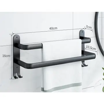 Bathroom Wall Shelf 20-40Cm Modern Matte Black Bathroom Kitchen