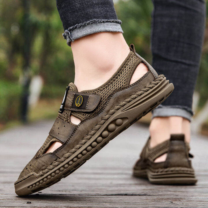 2022 Men's Leather Sandals Outdoor Sports Sandals for Men Summer