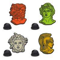 【CC】 Greek mythology figure pin brooch Medusa idol costume corsage anti-light art badge for friends