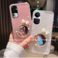 ไข่มุก เคสโทรศัพท์ Phone Case OPPO Reno10 10 Pro+ OPPO A78 NFC Plus 4G 5G เคส เทรนด์ใหม่น่ารักแม่พิมพ์กลมการ์ตูนโบว์แต่งหน้าซิลิโคนปลอกกันแดด Cover 2023