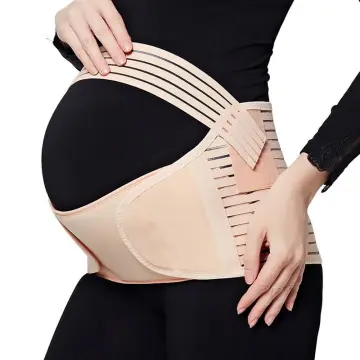 Maternity Support Belt Breathable Pregnancy Belly Band Abdominal Binder  Adjustable Back/Pelvic Support- L 
