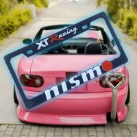 ：》“{： JDM Nismo Car Racing License Plate Frame JDM Styling For Nissan Nismo USA Number Plate Frame Auto Accessories