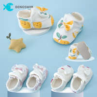 DENOSWIM 0-12Months น่ารักสำหรับเด็กรองเท้าเจ้าหญิงฤดูใบไม้ผลิฤดูใบไม้ร่วงเด็กหญิงพื้นนุ่มรองเท้าส้นเตี้ยรองเท้าสำหรับเด็กก่อนเดินได้กันลื่น