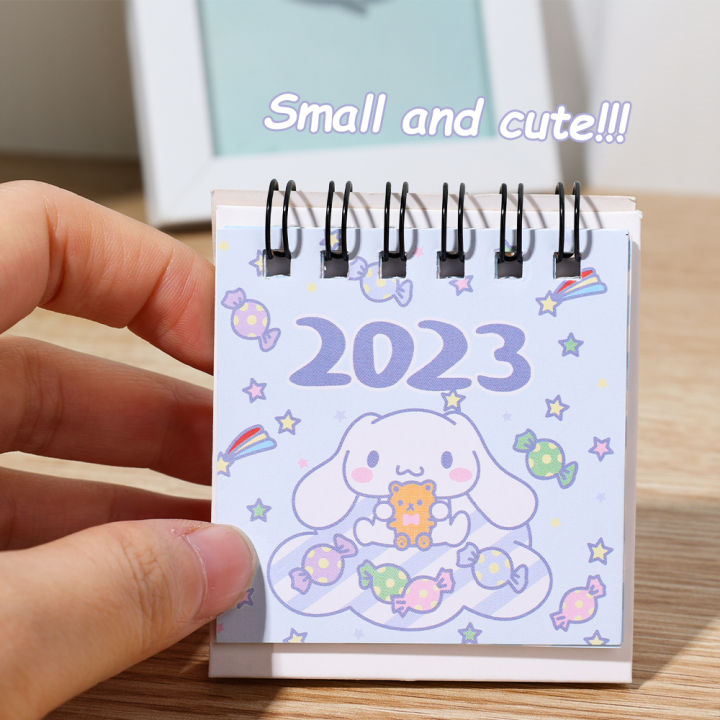 free-shipping-ปฏิทิน2023รูปตัวการ์ตูนน่ารักขนาดเล็กปฏิทินเดสก์ท็อปสุดสร้างสรรค์ของตกแต่งพอร์ทัลนักเรียน