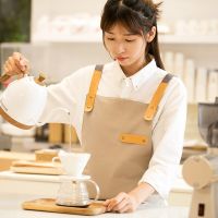 Korean fashion barista apron waterproof anti-fouling men and women smock roast coffee shop office uniforms