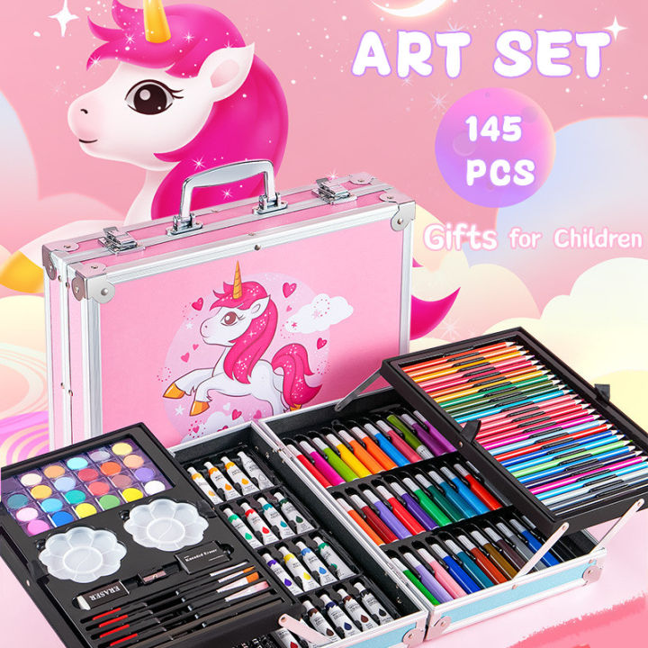 145-Piece Art Supplies Set for Kids 2 Layers Drawing Supplies for Kids Boys  Girls Ages