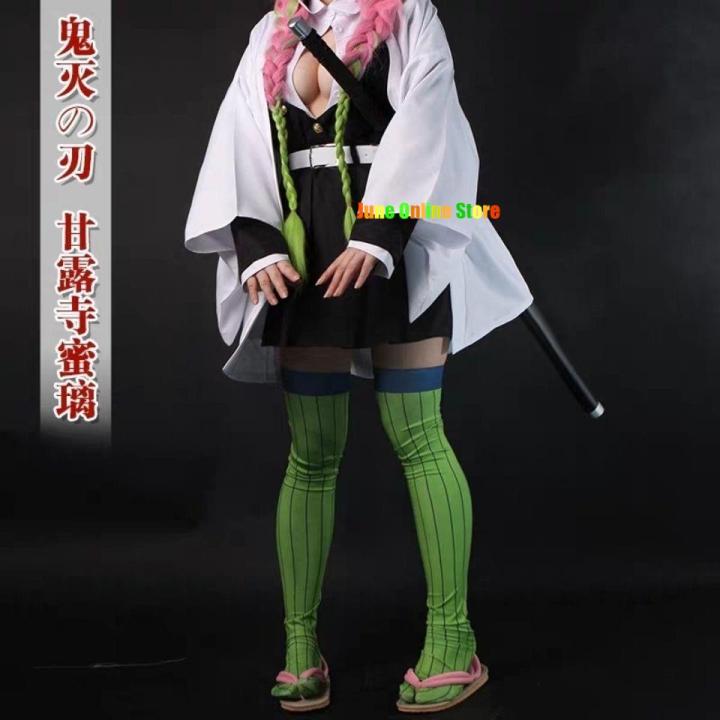 anime-demon-slayer-kimetsu-no-yaiba-kimono-kanroji-mitsuri-cosplay-costume-kisatsutai-sexy-clothes-women-halloween-costume-wig