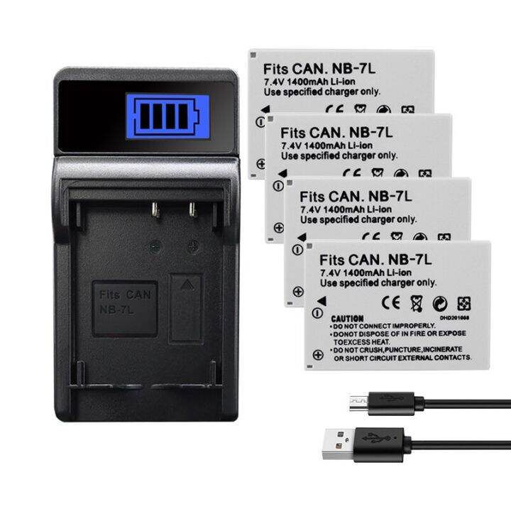 3แบตเตอรี่1เครื่องชาร์จ3แบตเตอรี่1-j76-nb-7l-nb-7l-ที่ชาร์จแบตเตอรี่-canon-powershot-sx30is-g10-g11-g12-nb7l-แบตเตอรี่กล้อง1400mah