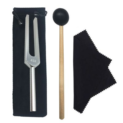 432 Hz Tuning Fork W Hammer Bag Cleaning Cloth For DNA Repair Healing,Sound Tpy,การรักษาที่สมบูรณ์แบบ,Musical Drop Shipping