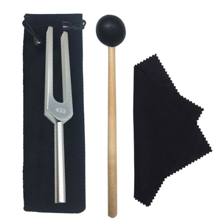 432-hz-tuning-fork-w-hammer-bag-cleaning-cloth-for-dna-repair-healing-sound-tpy-การรักษาที่สมบูรณ์แบบ-musical-drop-shipping