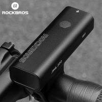 ROCKBROS ไฟจักรยาน200LM ประเภท C ไฟหน้าจักรยานชาร์จอลูมิเนียมกันน้ำ2000Mah แฟลชไฟจักรยานอุปกรณ์จักรยาน