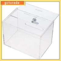 GOTORADE โปร่งใสโปร่งใส กล่องบริจาคเอกสาร อะคริลิค พร้อมตัวล็อค กล่องบัลล็อต กล่องการ์ดใส กล่องแนะนำ การลงคะแนนเสียงเพื่อการกุศล