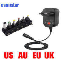 สายไฟฟ้ากระแสสลับไฟ Led ปรับได้ไฟ7.5V สำหรับ2.5A 4.5V 2A ที่ชาร์จ6V 12V แบบสากล5V 3V 30W อะแดปเตอร์9V DC หัวต่อไฟฟ้า