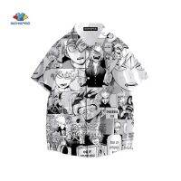 Bakugou Katsuki Todoroki Shouto เสื้อ Kawaii หลายใบหน้าฮาวายเสื้อ3D พิมพ์ฤดูร้อน Casual Beach เสื้อเชิ้ตแขนสั้น Tops