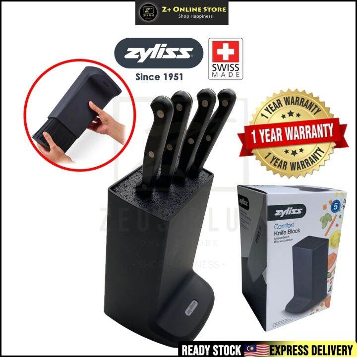 [From Swiss] Zyliss Comfort Knife Block Universal Slot Kitchen Washable