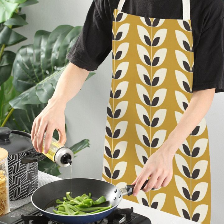 1-pieces-nordic-beautiful-flowers-geometry-clean-art-apron-home-cooking-kitchen-apron-chef-family-costume-women-adult-68-55-cm