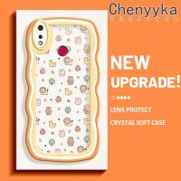 เคส Chenyyyka สำหรับ Realme 3 Pro 3i Realme การ์ตูนสัตว์น้อยดีไซน์ใหม่ผลไม้ขอบคลื่นเคสมือถือกันกระแทกแบบใสนุ่มโปร่งใสลายกล้องถ่ายรูปฝาครอบป้องกันที่เรียบง่ายอ่อนโยน