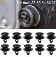 10Pcs คลิปพลาสติกสำหรับ Audi A3 8P A4 B6 B7ภายในประตูการ์ด Fastener คลิป Trim แผงติดตั้ง Auto รถอุปกรณ์จัดแต่งทรงผม