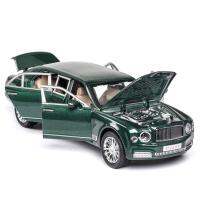 Ls【สินค้าพร้อมส่ง】รถซิมบี้สูง1:24สำหรับ Bentley Mulsanne รุ่นขยายของเล่นโมเดลรถยนต์โลหะอัลลอยพร้อมไฟเสียงเปิดประตู1【cod】