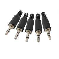 2/5/10/20Pcs Black Plastic Housing 3.5mm Audio Stereo Plug Jack Connector Solder Headphone Extension Cable 3.5 mm Male Adapter