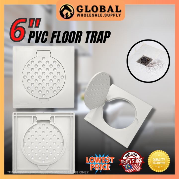 [READY STOCK] 6" Premium PVC Bathroom/Toilet Floor Trap Replacement