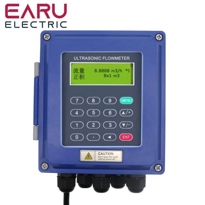 TUF-2000B Wall Mounted Clamp On Ultrasonic Flowmeter RS485 MODBUS ...