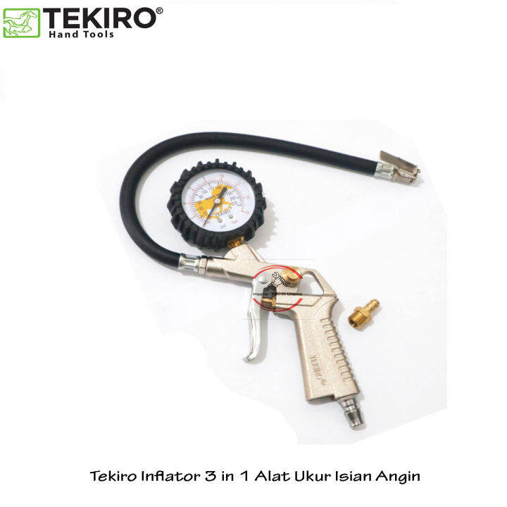 Tekiro Inflantor In Tire Pressure Gauge Inflator Alat Isi Ukur Buang