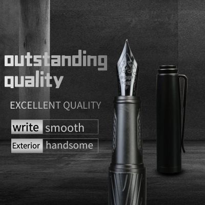 ZZOOI Black samurai High quality fountain pen Black Forest Excellent Titanium Nib Office School Supplies Writing Smooth Ink Pens