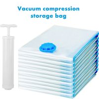 Vacuum Bag for Clothes Storage Bag With Valve Transparent Border Folding Compressed Organizer Travel Space Saving Seal Packet