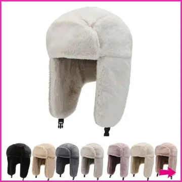 Winter Bomber Hats Russian Fur Hat Warm Thickened Ear Flaps Cap