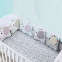 6pcs Baby Bed Bumper Flexible Backrest Cushion Aimal Elephant Crib Bumper Soft Infant Bed Around Protection Pad Baby Bedding Set