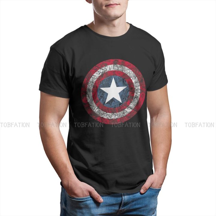 หมวก-shield-การ์ตูน-hip-hop-tshirt-disney-captain-america-ฟิล์ม-casual-t-เสื้อร้อนขายเสื้อยืดผู้ใหญ่