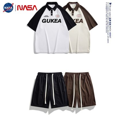 NASA ร่วม 2023 แฟชั่นฤดูร้อนใหม่ทุกการแข่งขันปกทั้งหมดตรงกับอินเทรนด์แขนสั้นกางเกงขาสั้นชายชุดคู่