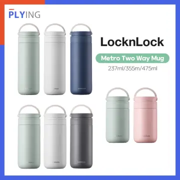 LocknLock Metro Two Way Tumbler Handle Cup Water Bottle Stainless