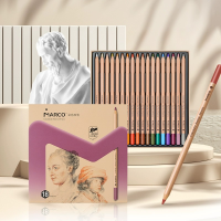 Marco 18 Professional Colour Charcoal Pencils Drawing Set Skin Tone Pas And Chalk Graphite Pencil In สำหรับการแรเงาที่เหนือกว่า