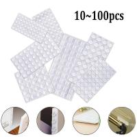 100~10PCS Door Stops Self adhesive Silicone Rubber Pads Cabinet Bumpers Rubber Damper Buffer Cushion Furniture Hardware Decorative Door Stops