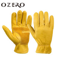 OZERO Motorcycle Glove Leather Genuine Cowhide Motocross Riding Protective Hand Cycling Motorbike Breathable Glove for Men Women