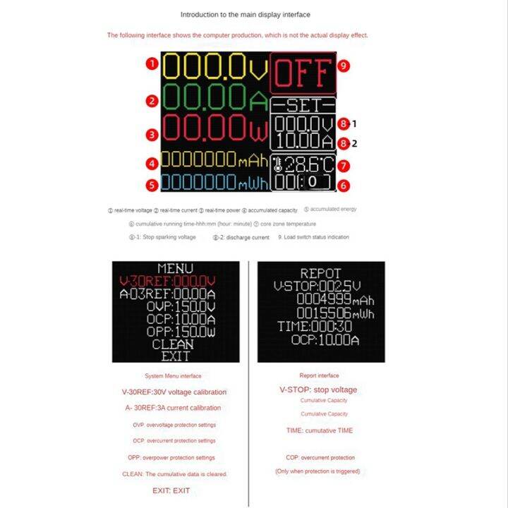 150w-10a-4-wires-battery-capacity-tester-1-77-inch-tft-color-screen-type-electronic-load-power-discharge-tester