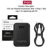 Combo sạc nhanh Mophie PD 30W cho iPhone iPad Sạc Mophie PD 30W USB-C và