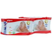 ?แนะนำ? ผ้าเช็ดทำความสะอาด ทิชชู่เปียกผิว PIGEON 82 แผ่น แพ็ค2 ทิชชู่เปียก WET WIPE PIGEON 82PCS (PACK2)