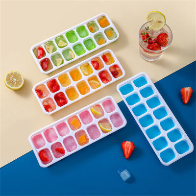 14 Grid Ice Cube Tray Ice Cube Mold Silicone Ice Cube Tray Square Ice Cubes Detachable Ice Cube Tray Self-made Ice Cubes Ice Cube Box Soft Bottom Ice Cube Tray Lid For Ice Cube Mold Molded Ice Cubes 14 Grid Ice Cube Tray