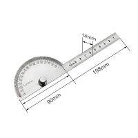 【Quality】 【Booming】 สแตนเลส180องศาไม้โปรแทรคเตอร์หามุมไม้บรรทัดเครื่องมือไม้บรรทัด