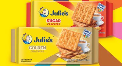julies crackers จูลี่ส์แครกเกอร์ ขนมปังกรอบ รสหวาน รสเค็ม sugar/golden