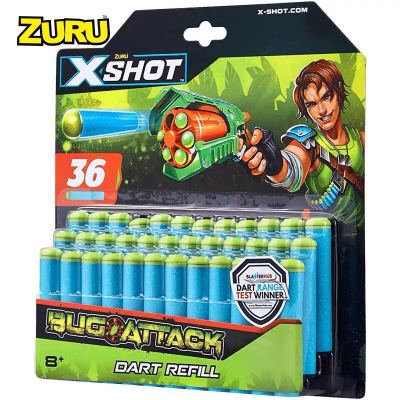 Zuru X Shot 36หน่วยของเล่นลูกปืนอัดลมแบบเติมของเล่นโจมตีข้อผิดพลาดลูกปืนอัดลมแบบเติม Mainan Boy Nerf ของเล่น