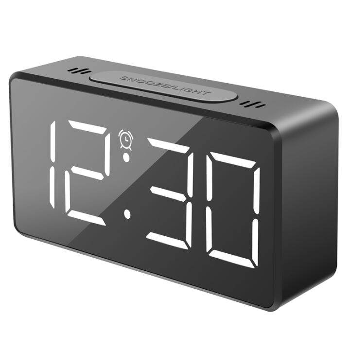 Small Mini Digital Alarm Clock for Travel with LED Time or Temperature