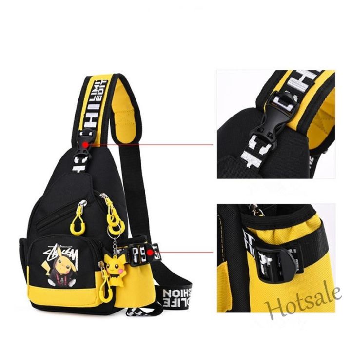 hot-sale-c16-ready-stock-beg-dada-kanak-kanak-lelaki-beg-korea-gaya-bergaya-budak-lelaki-beg-kecil-pikachu-yang-comel-korean-style-lovely-childrens-pikachu-nylon-backpack-messenger-bag