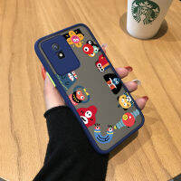 GGK เคสสำหรับ Vivo Y02A Y02T ดีไซน์ตัวการ์ตูน Sesame Street น่ารักเด็กชายเด็กหญิงน่ารักสัตว์มีน้ำค้างแข็งโปร่งใสเคสโทรศัพท์แบบแข็งกันกระแทกฝาครอบหลังทั้งหมดเคสป้องกันกล้อง